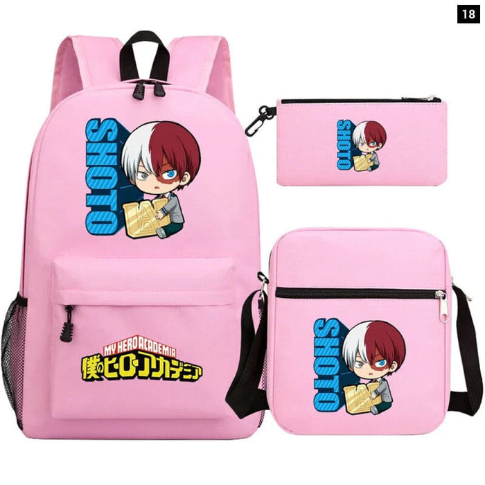 3pc Deku Backpack Set for Boys Girls my Hero Academia