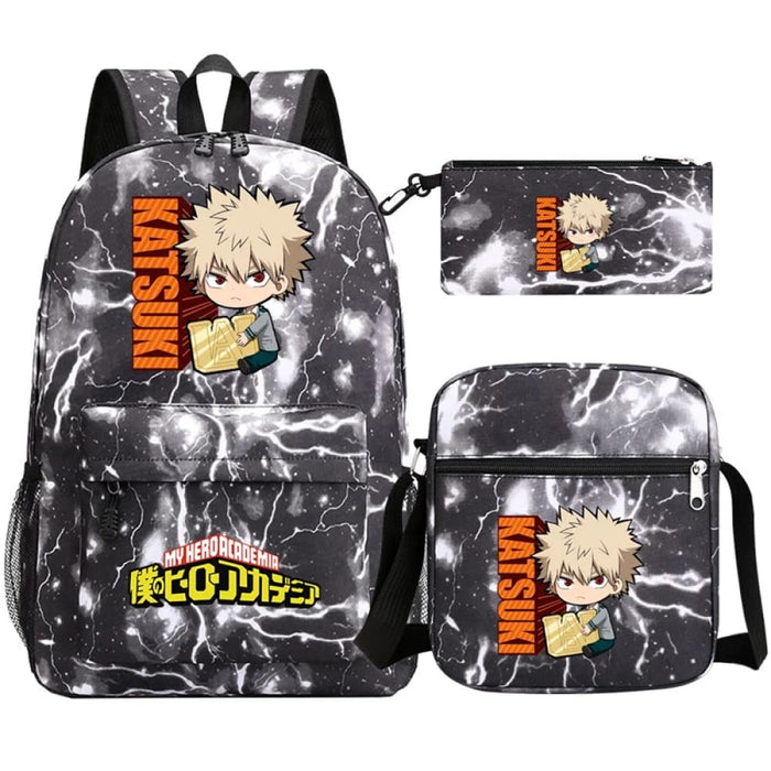 3pc Deku Backpack Set for Boys Girls my Hero Academia