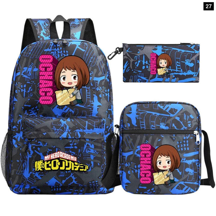3pc Deku Backpack Set for Boys Girls my Hero Academia