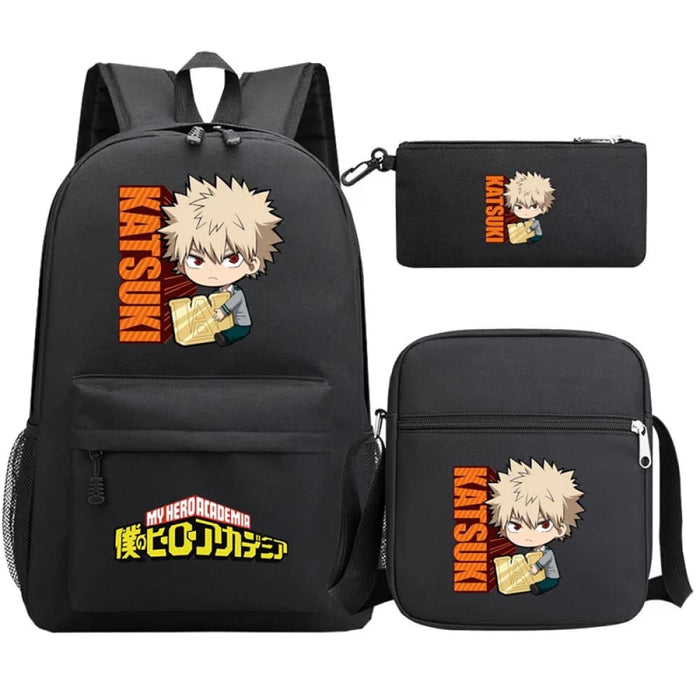 3pc Deku Backpack Set for Boys Girls my Hero Academia