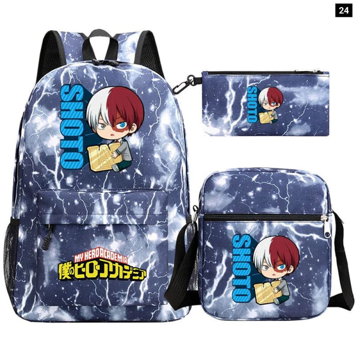 3pc Deku Backpack Set for Boys Girls my Hero Academia