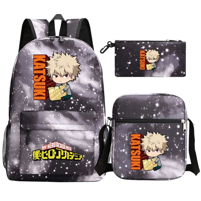 3pc Deku Backpack Set for Boys Girls my Hero Academia