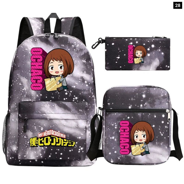 3pc Deku Backpack Set for Boys Girls my Hero Academia
