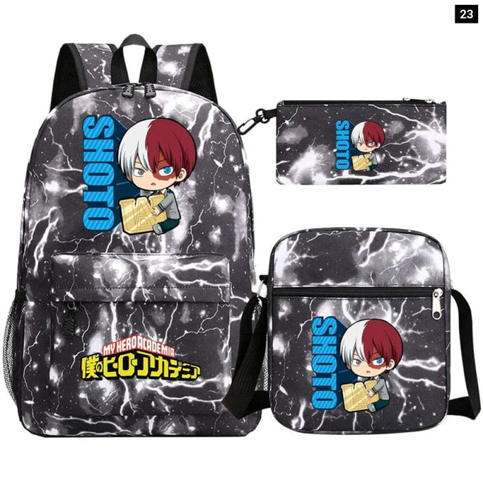 3pc Deku Backpack Set for Boys Girls my Hero Academia