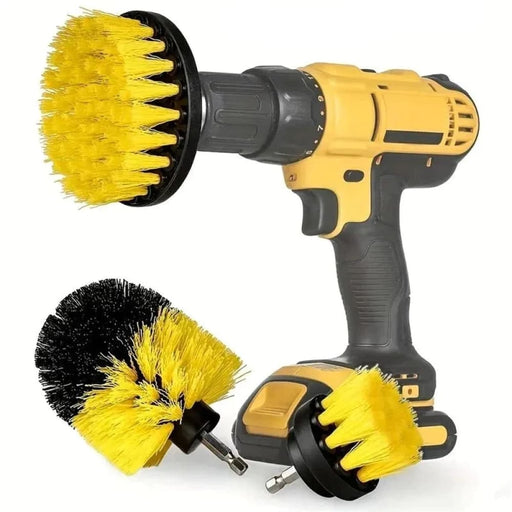 3pc Drill Brush Set For Showers Tubs And Tile Cleaning
