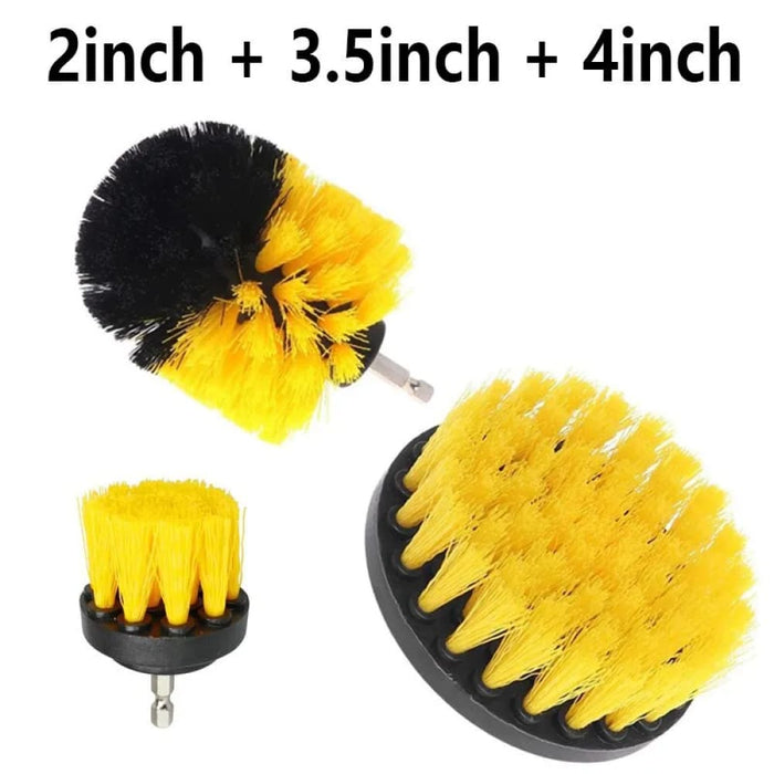 3pc Drill Brush Set for Showers Tubs and Tile Cleaning