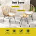 3pc Outdoor Furniture Bistro Set Lounge Setting Table