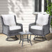3pc Outdoor Furniture Bistro Set Lounge Wicker Swivel