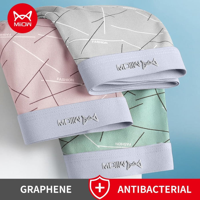 3pcs Antibacterial Men Boxer Underwear Ice Silk Soft
