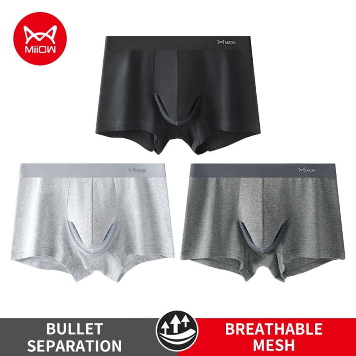 3pcs Boxers Shorts Trunks Underwear Organic Cotton Boxer