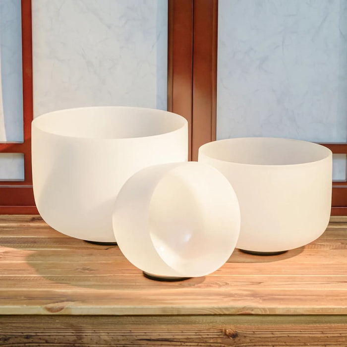 3pcs 8’g 10’e 12’c Chakra Frosted Quartz Crystal Singing