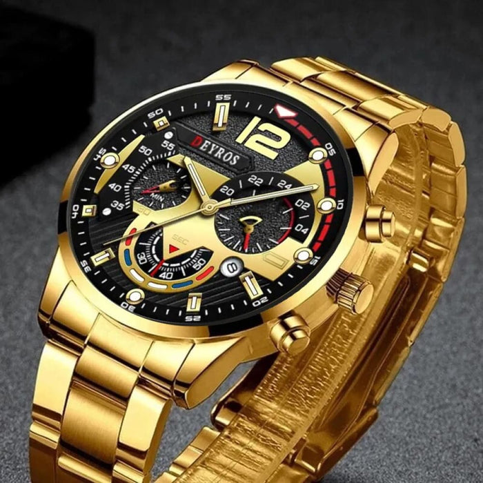 3pcs Set Fashion Mens Business Watches Male Casual