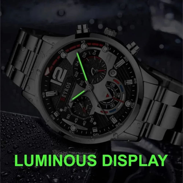 3pcs Set Fashion Mens Business Watches Male Casual