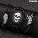 3pcs Set Fashion Mens Skull Watches Classic Men Business