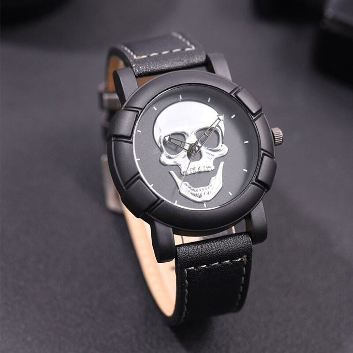 3pcs Set Fashion Mens Skull Watches Classic Men Business