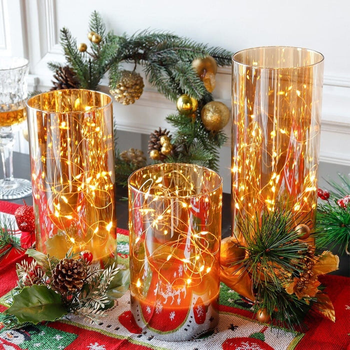 3pcs Flameless Battery Powered Led Candles with 8 Key