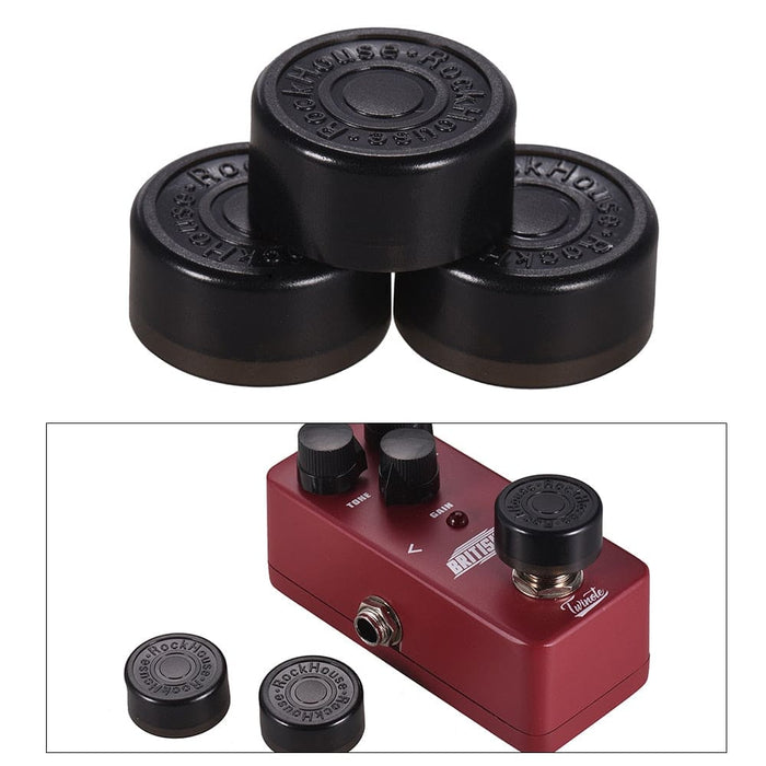 3pcs Footswitch Topper Protector Abs Bumpers For Guitar