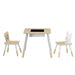 3pcs Kids Table and Chairs Set Activity Desk Chalkboard Toy