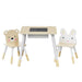 3pcs Kids Table and Chairs Set Activity Desk Chalkboard Toy