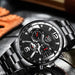 3pcs Luxury Fashion Mens Watches for Men Necklace Bracelet