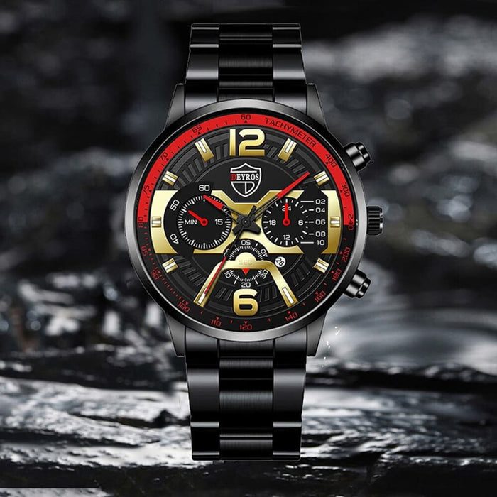 3pcs Luxury Fashion Mens Watches for Men Necklace Bracelet