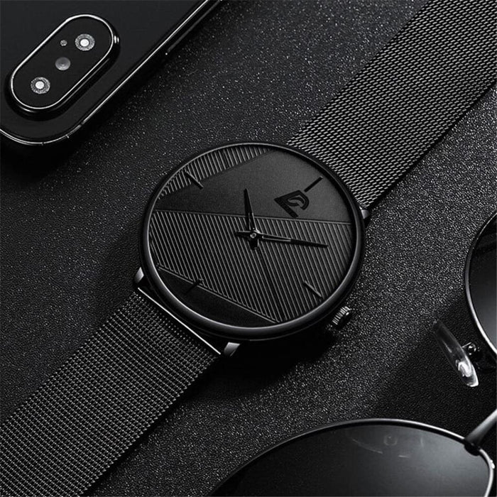 3pcs Set Minimalism Fashion Mens Watches Simple Men