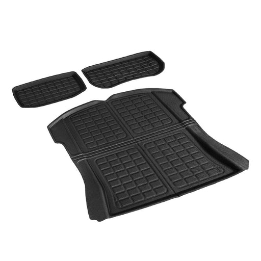 3pcs Car Rear Front Cargo Trunk Toolbox Luggage Rubber Mats
