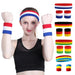3pcs/set Sports Striped Cotton Sweatbands for Men Women