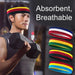 3pcs/set Sports Striped Cotton Sweatbands for Men Women