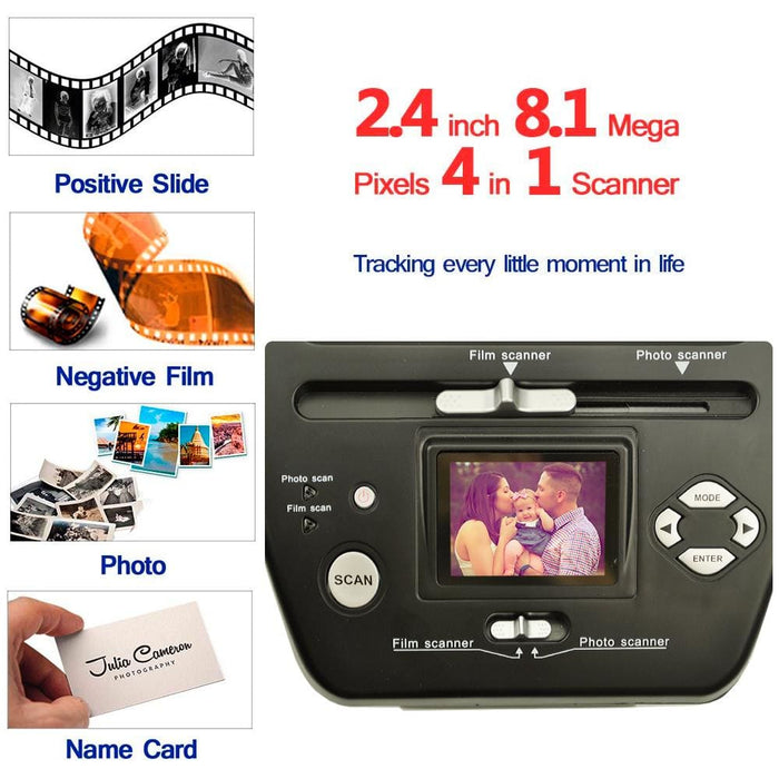 4 in 1 Digital Photo Film Scanner