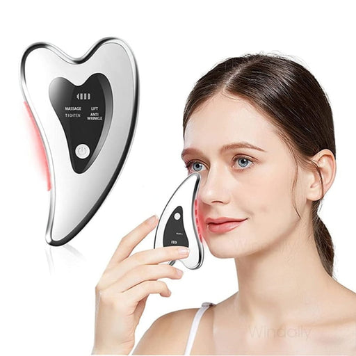 4 In 1 Electric Heated Vibration Gua Sha Face Massager