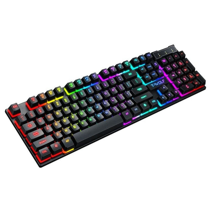 4 in 1 Rgb Ergonomic Light Mechanical Feel Gaming Keyboard