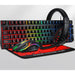 4 in 1 Rgb Ergonomic Light Mechanical Feel Gaming Keyboard