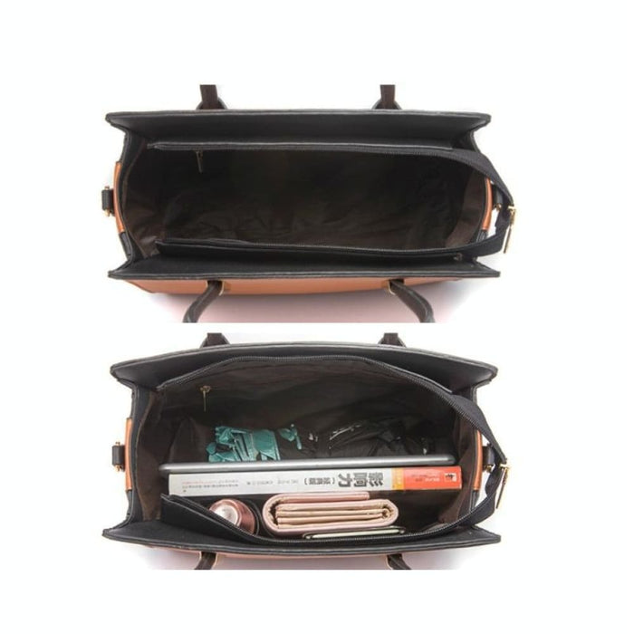 4 In 1 Fashion Colour Block Messenger Handbag Large