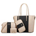 4 In 1 Fashion Diagonal Handbags Pu Large Capacity Bag