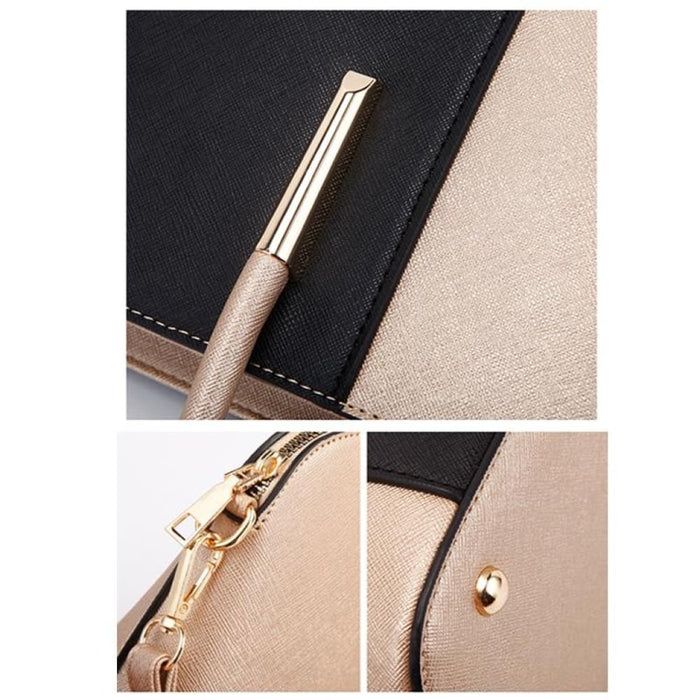 4 In 1 Fashion Diagonal Handbags Pu Large Capacity Bag