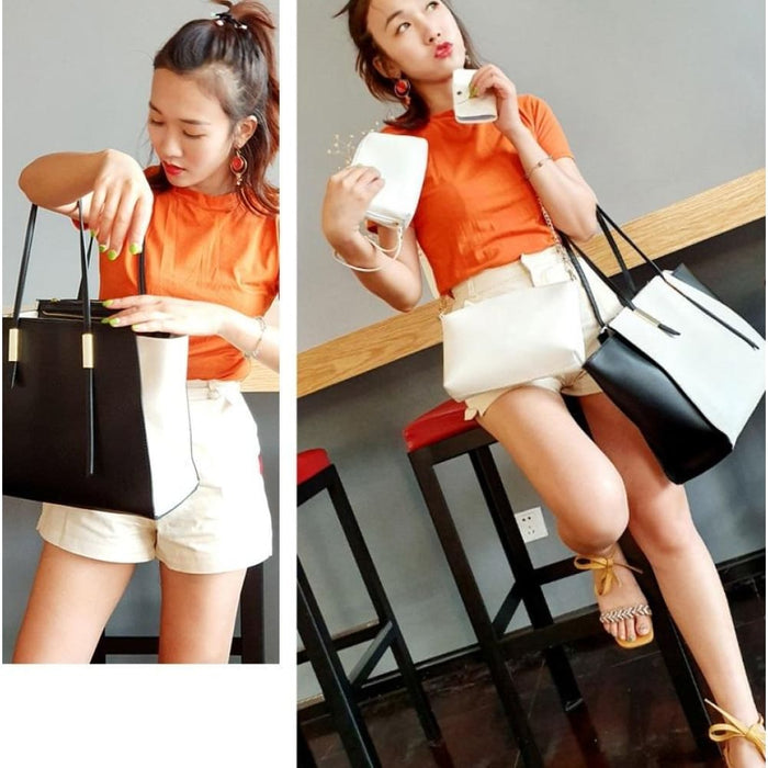 4 In 1 Fashionable Simple Suit Bag Messenger Large Capacity