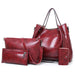 4 In 1 Ladies Retro Handbag Fashion Large Capacity Sub