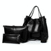 4 In 1 Ladies Retro Handbag Fashion Large Capacity Sub