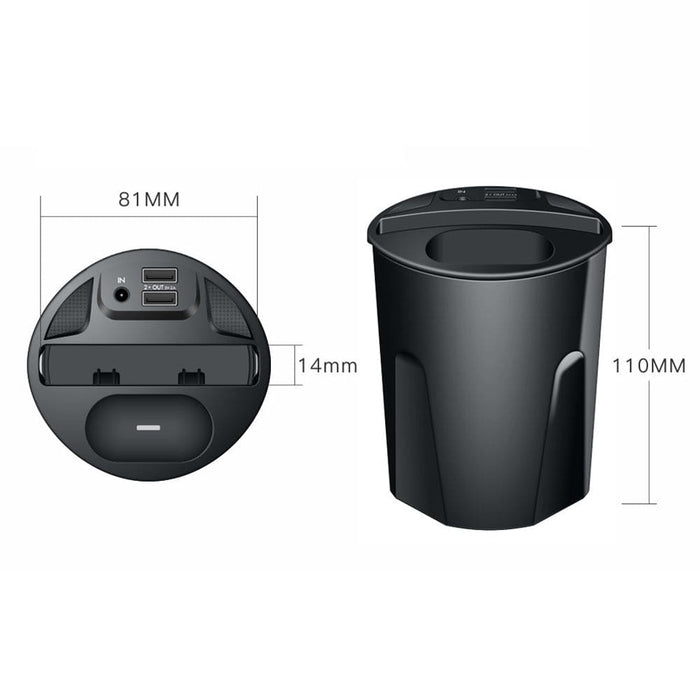 Vibe Geeks 4 in 1 Multi-functional Car Wireless Cup