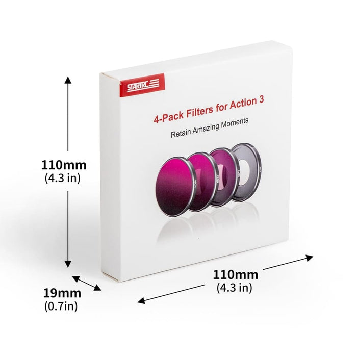 4 in 1 Nd16 Nd32 Nd64 Cpl Lens Filter for Dji Action 3