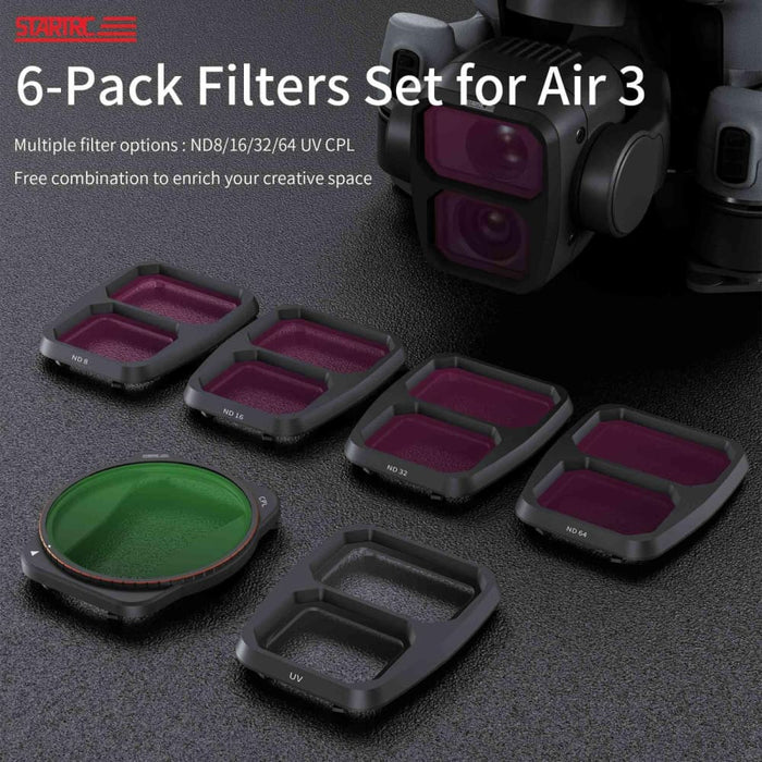 4 in 1 Nd8/16/32/64 Lens Filter for Dji Air 3 Drone