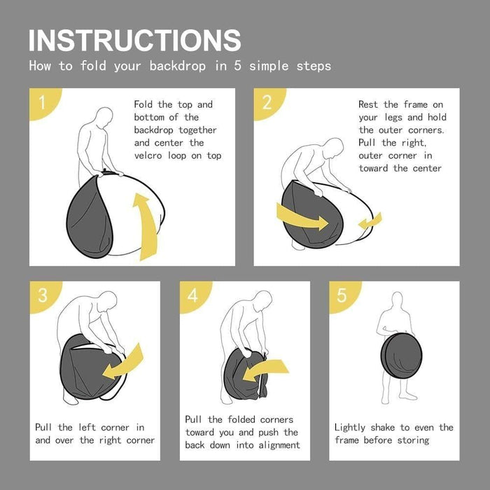 4-in-1 Portable Collapsible Background Hotography Reflector