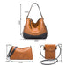 4 In 1 Simple Colour Block Diagonal Handbags Fashion Large