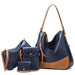 4 In 1 Simple Colour Block Diagonal Handbags Fashion Large