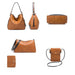 4 In 1 Simple Colour Block Diagonal Handbags Fashion Large