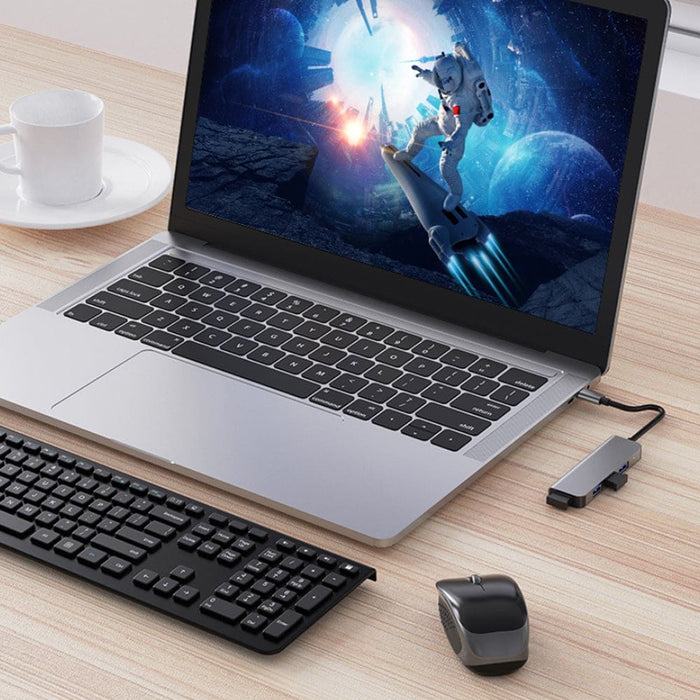 Vibe Geeks 4 in 1 Type-c Laptop Adapter to 4k Hdmi Docking