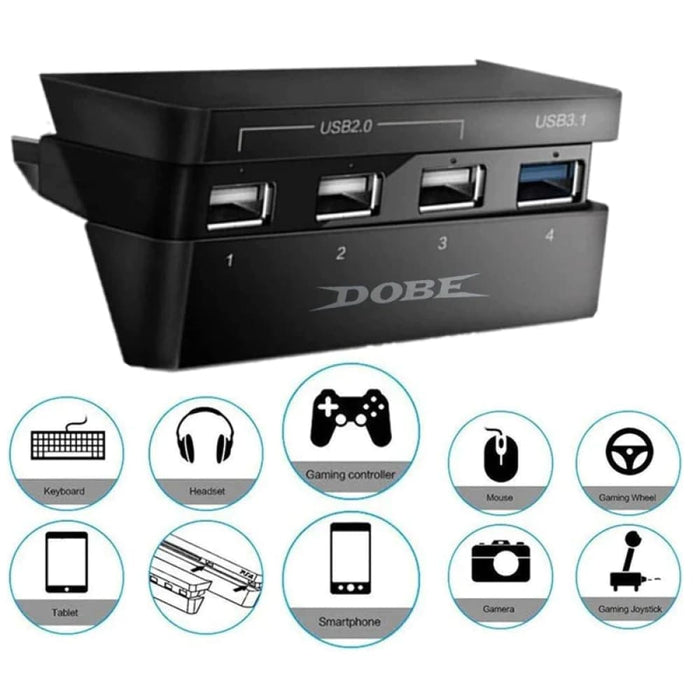 4 in 1 Usb Hub for Ps4 Slim Console