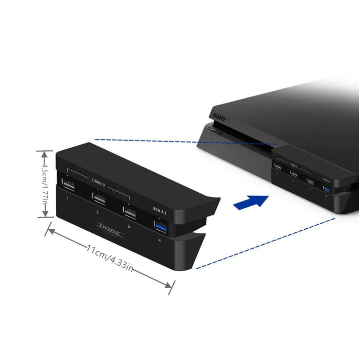 4 in 1 Usb Hub for Ps4 Slim Console