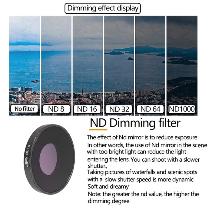 4 in 1 Uv Cpl Nd8 Nd16 Nd32 Nd64 Lens Filter for Dji Action